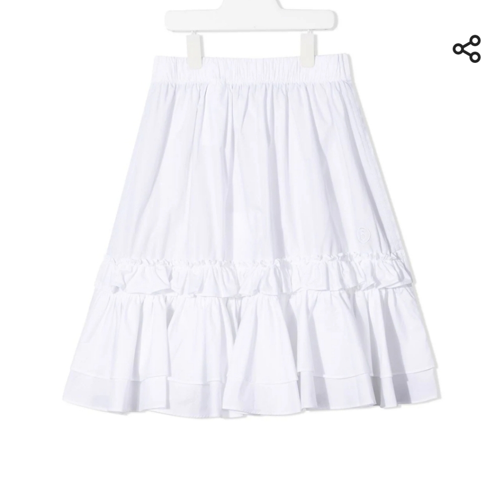 MM6 Maison Margiela kids two-tone ruffle skirt